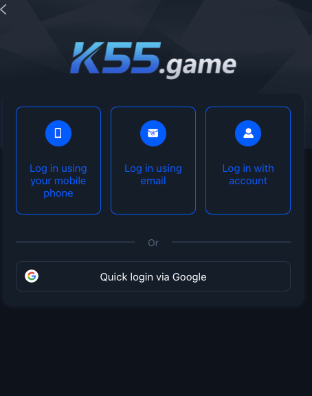 K55 Mobile Game Login