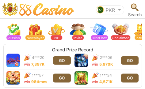 88 Game prize section