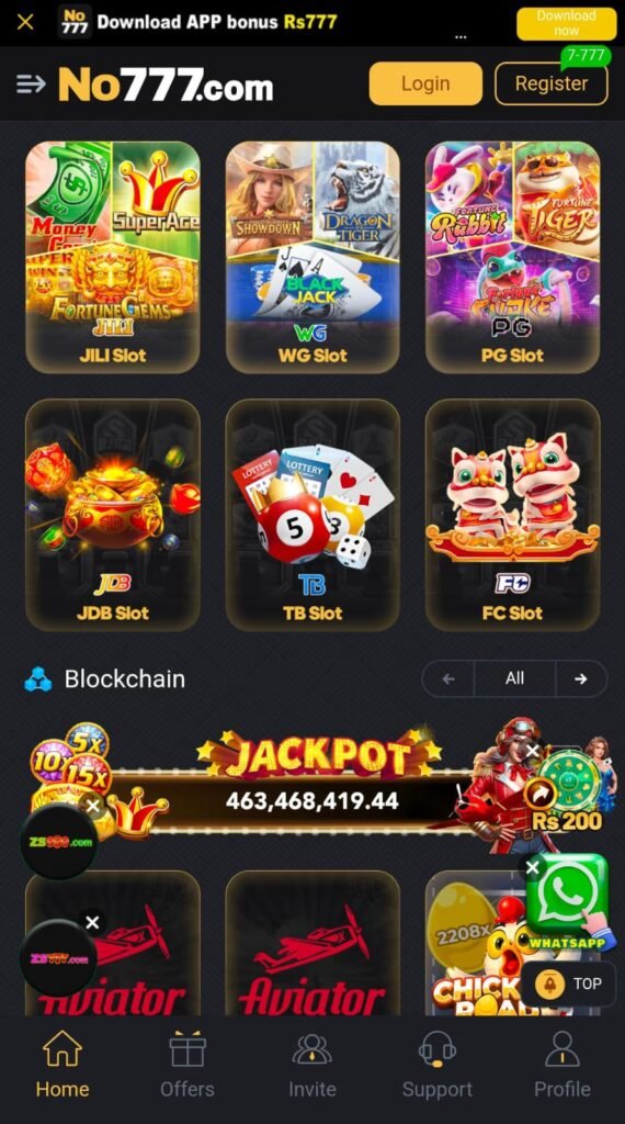 No777 Download Game earning app